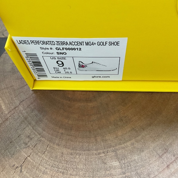 GFORE GOLF SHOE WOMENS WHITE/ZEBRA/PINK ACCENTS - Picture 2 of 6